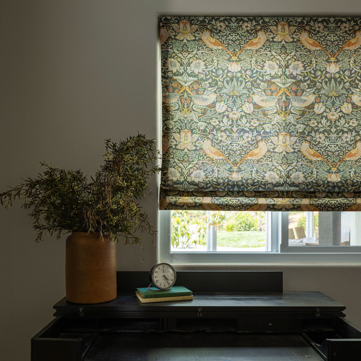 flat roman shades