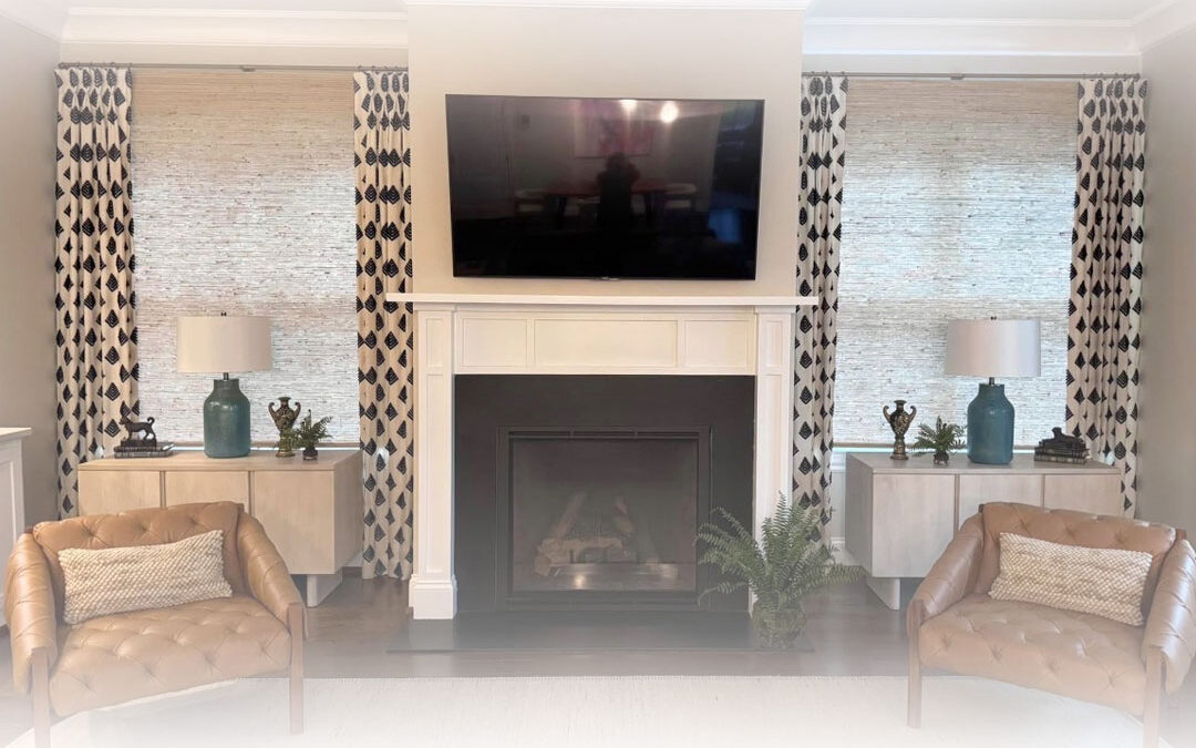 Stylish and Functional Window Design: Layering Natural Woven Shades with Drapes